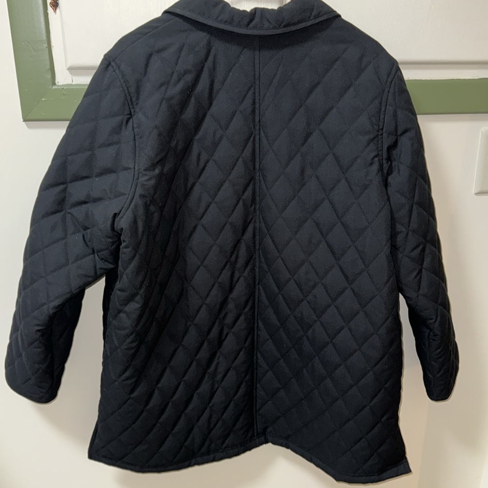 Blair black jacket. Diamond quilting. Buttons. 2 side pockets. Lightweight - Picture 2 of 6